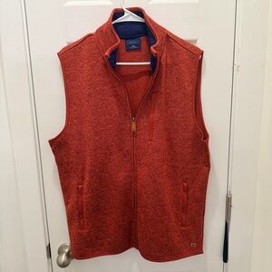 crown & ivy Men's Red Zip-Front Fleece Vest